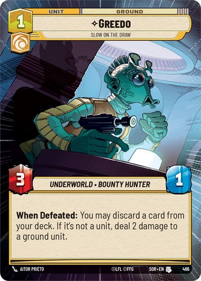 Greedo - Slow on the Draw - 466 - Uncommon (Hyperspace) - Spark of Rebellion
