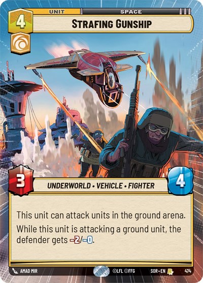 Strafing Gunship - 474 - Rare (Hyperspace) - Spark of Rebellion