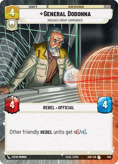 General Dodonna - Massassi Group Commander - 500 - Uncommon (Hyperspace) - Spark of Rebellion