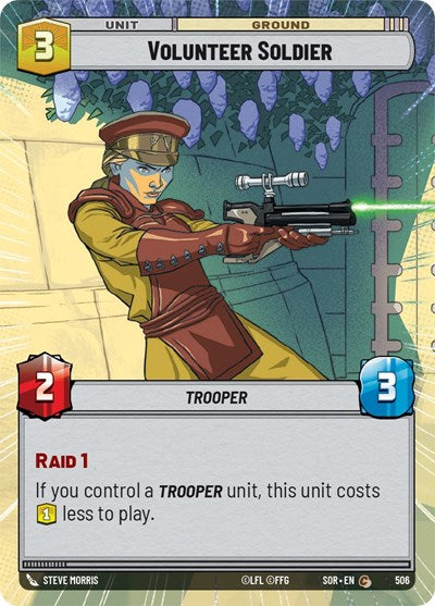 Volunteer Soldier - 506 - Common (Hyperspace) - Spark of Rebellion