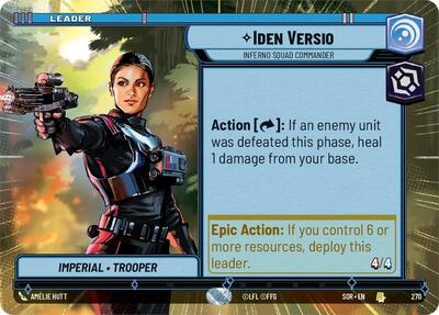 Iden Versio - Inferno Squad Commander - 270 - Rare (Hyperspace) - Spark of Rebellion