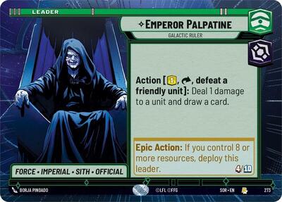 Emperor Palpatine - Galactic Ruler - 273 - Rare (Hyperspace) - Spark of Rebellion