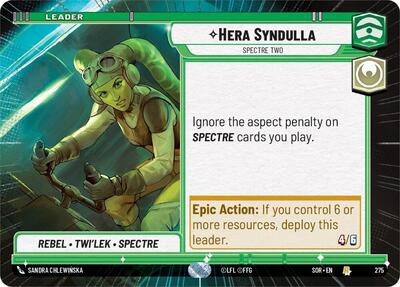 Hera Syndulla - Spectre Two - 275 - Rare (Hyperspace) - Spark of Rebellion