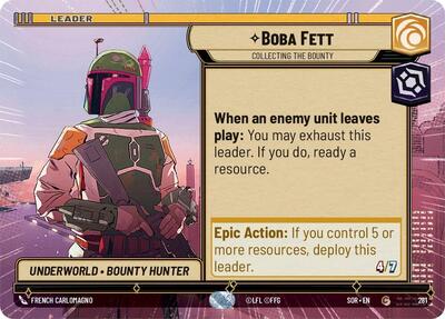 Boba Fett - Collecting the Bounty - 281 - Common (Hyperspace) - Spark of Rebellion