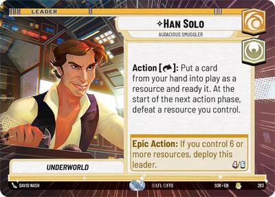 Han Solo - Audacious Smuggler - 283 - Rare (Hyperspace) - Spark of Rebellion