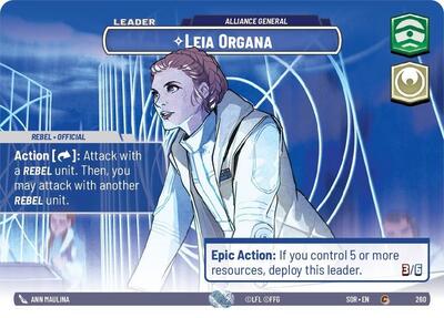 Leia Organa - Alliance General - 260 - Common (Showcase) - Spark of Rebellion
