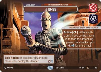 IG-88 - Ruthless Bounty Hunter - 262 - Common (Showcase) - Spark of Rebellion