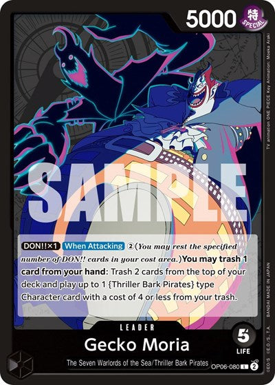 Gecko Moria - OP06-080 - Leader - Wings of the Captain