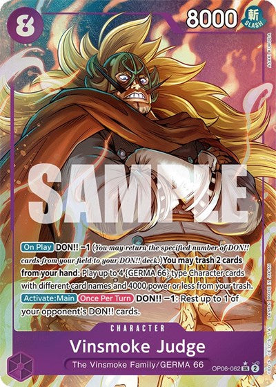 Vinsmoke Judge - OP06-062 - Super Rare (Alternate Art) - Wings of the Captain