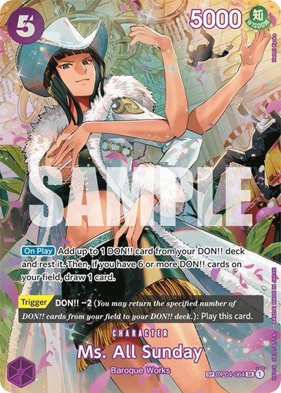 Ms. All Sunday - OP04-064 - Super Rare (Special Alternate Art) - Wings of the Captain