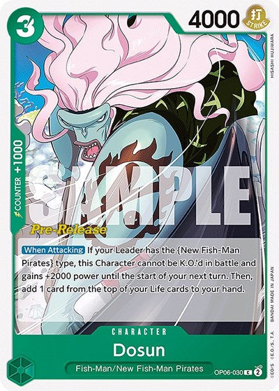 Dosun - OP06-030 - Common - Wings of the Captain Pre-Release Cards