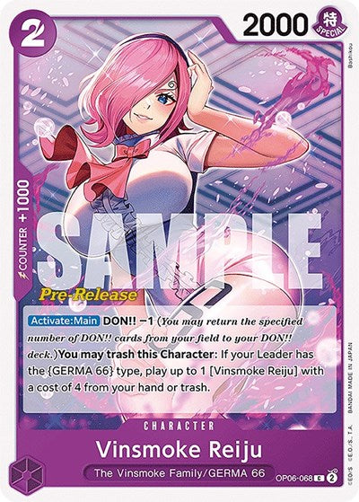 Vinsmoke Reiju - OP06-068 - Common - Wings of the Captain Pre-Release Cards