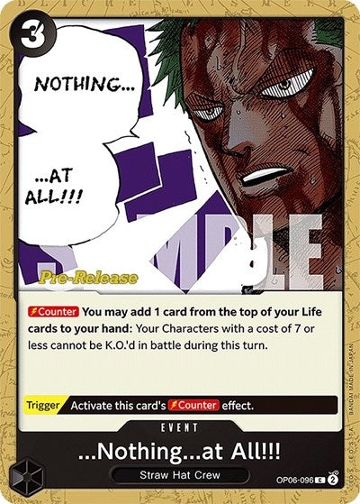 ...Nothing...at All!!! - OP06-096 - Common - Wings of the Captain Pre-Release Cards