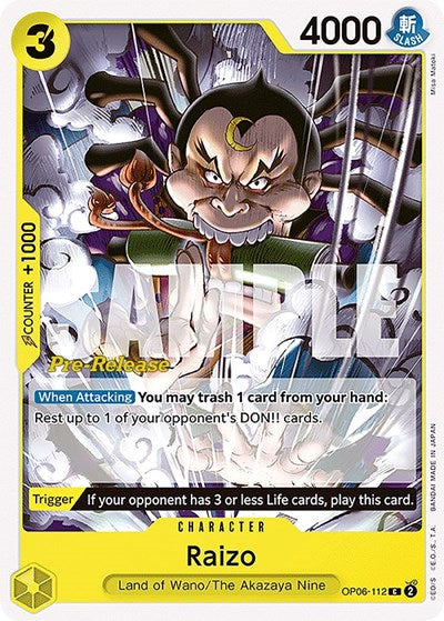 Raizo - OP06-112 - Common - Wings of the Captain Pre-Release Cards