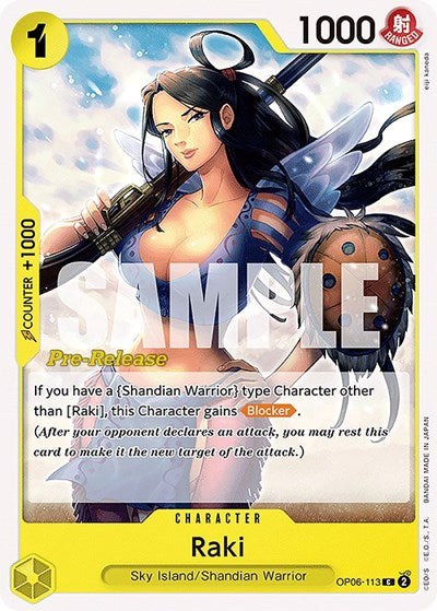 Raki - OP06-113 - Common - Wings of the Captain Pre-Release Cards