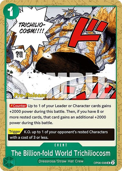 The Billion-fold World Trichiliocosm - OP06-038 - Uncommon - Wings of the Captain Pre-Release Cards