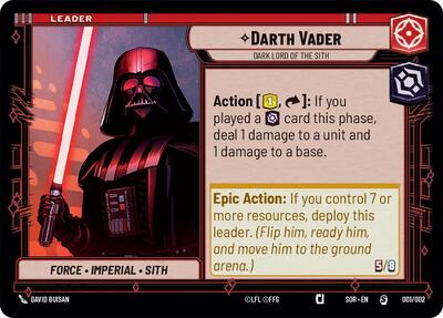 Darth Vader - Dark Lord of the Sith - 001/002 - Special - Prerelease Promos