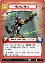 Sabine Wren - Explosives Artist - 17/20 - Rare - Spark of Rebellion: Weekly Play Promos
