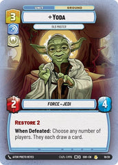 Yoda - Old Master - 16/20 - Rare - Spark of Rebellion: Weekly Play Promos