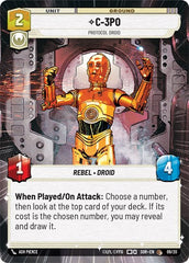 C-3PO - Protocol Droid - 09/20 - Common (Hyperspace) - Spark of Rebellion: Weekly Play Promos