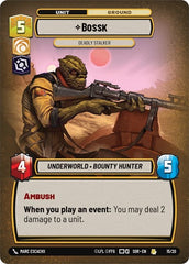 Bossk - Deadly Stalker - 15/20 - Rare - Spark of Rebellion: Weekly Play Promos