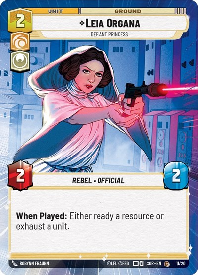 Leia Organa - Defiant Princess - 11/20 - Common (Hyperspace) - Spark of Rebellion: Weekly Play Promos