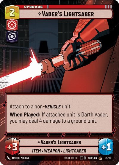 Vader's Lightsaber - 04/20 - Common (Hyperspace) - Spark of Rebellion: Weekly Play Promos