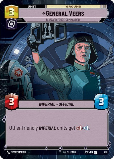 General Veers - Blizzard Force Commander - 491 - Uncommon (Hyperspace) - Spark of Rebellion