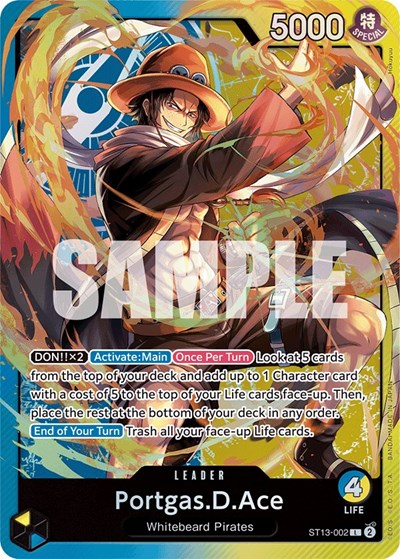Portgas.D.Ace - ST13-002 - Leader - ST-13: Ultra Deck The Three Brothers