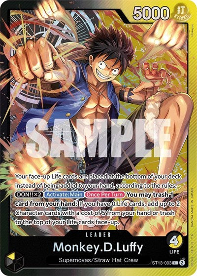 Monkey.D.Luffy - ST13-003 - Leader - ST-13: Ultra Deck The Three Brothers