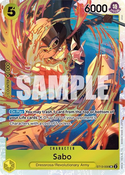 Sabo - ST13-008 - Super Rare - ST-13: Ultra Deck The Three Brothers