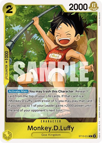 Monkey.D.Luffy - ST13-014 - Common - ST-13: Ultra Deck The Three Brothers