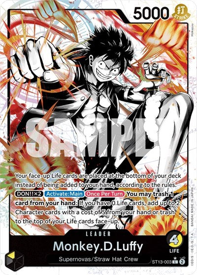 Monkey.D.Luffy - ST13-003 - Leader (Parallel) - Ultra Deck: The Three Brothers