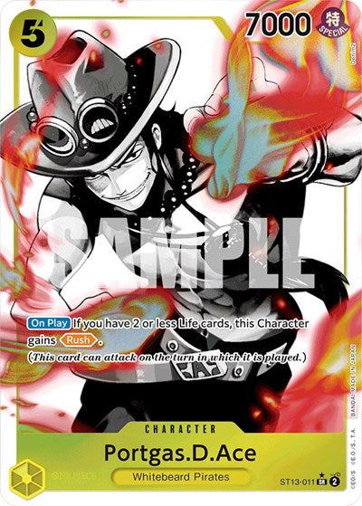 Portgas.D.Ace - ST13-011 - Super Rare (Parallel) - Ultra Deck: The Three Brothers