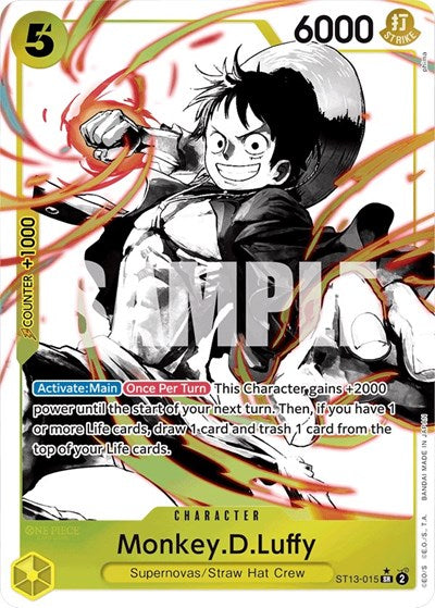 Monkey.D.Luffy - ST13-015 - Super Rare (Parallel) - Ultra Deck: The Three Brothers