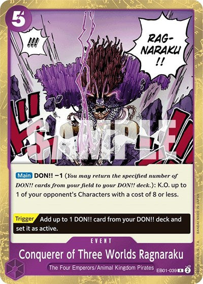 Conquerer of Three Worlds Ragnaraku - EB01-039 - Rare - Memorial Collection
