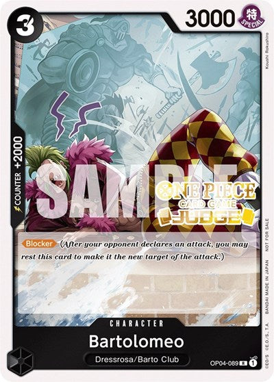 Bartolomeo (Judge Pack Vol. 3) - OP04-089 - Rare - One Piece Promotion Cards