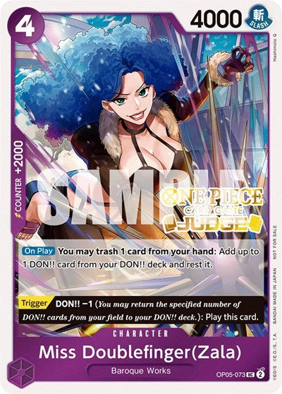 Miss Doublefinger(Zala) (Judge Pack Vol. 3) - OP05-073 - Uncommon - One Piece Promotion Cards