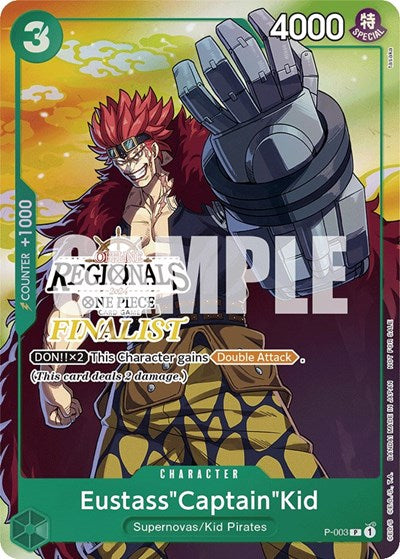 Eustass"Captain"Kid (Offline Regional 2024 Vol. 2) [Finalist] - P-003 - Promo - One Piece Promotion Cards