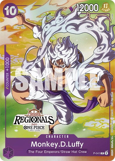 Monkey.D.Luffy (041) (Online Regional 2024 Vol. 2) [Participant] - P-041 - Promo - One Piece Promotion Cards