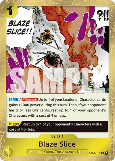 Blaze Slice - OP07-116 - Rare - 500 Years in the Future