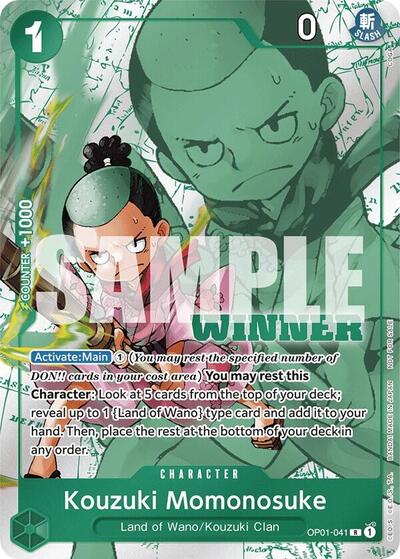 Kouzuki Momonosuke (Winner Pack Vol. 7) - OP01-041 - Rare - One Piece Promotion Cards
