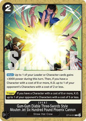 Gum-Gum Diable Three-Swords Style Mouten Jet Six Hundred Pound Phoenix Cannon - ST14-015 - Common - ST-14: Starter Deck 14 3D2Y