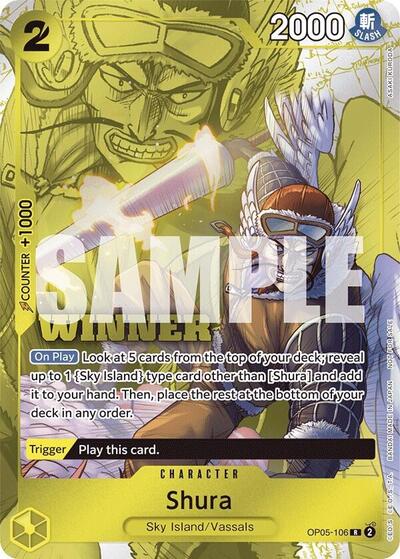 Shura (Winner Pack Vol. 7) - OP05-106 - Rare - One Piece Promotion Cards