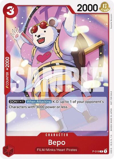 Bepo (Tournament Pack Vol. 7) - P-019 - Promo - One Piece Promotion Cards