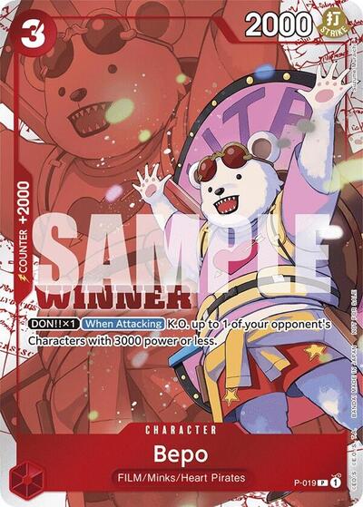 Bepo (Winner Pack Vol. 7) - P-019 - Promo - One Piece Promotion Cards