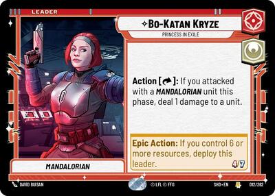 Bo-Katan Kryze - Princess in Exile - 012/262 - Rare - Shadows of the Galaxy