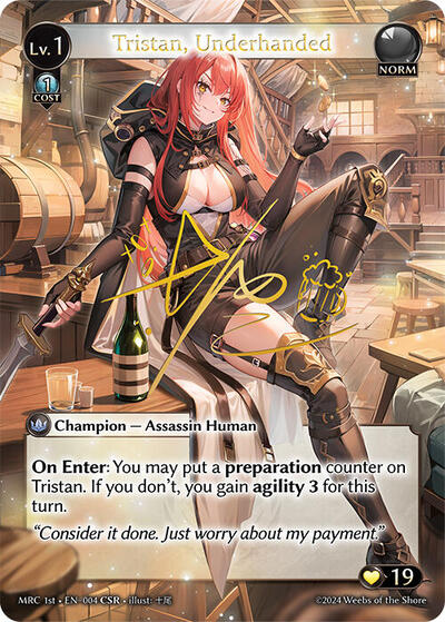 Tristan, Underhanded - 004 - Collector Super Rare - Mercurial Heart