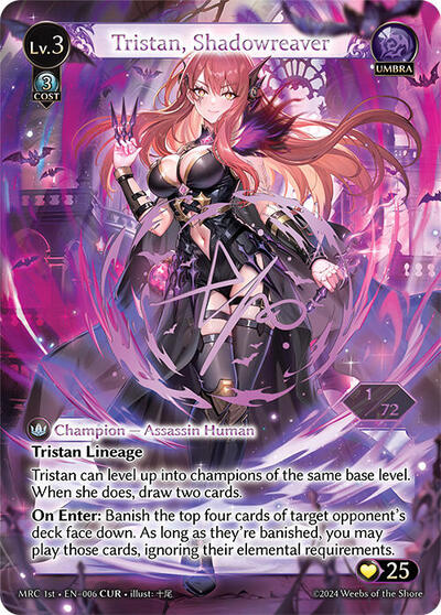 Tristan, Shadowreaver - 006 - Collector Ultra Rare - Mercurial Heart