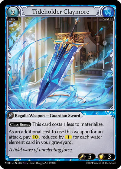Tideholder Claymore - 022 - Super Rare - Mercurial Heart